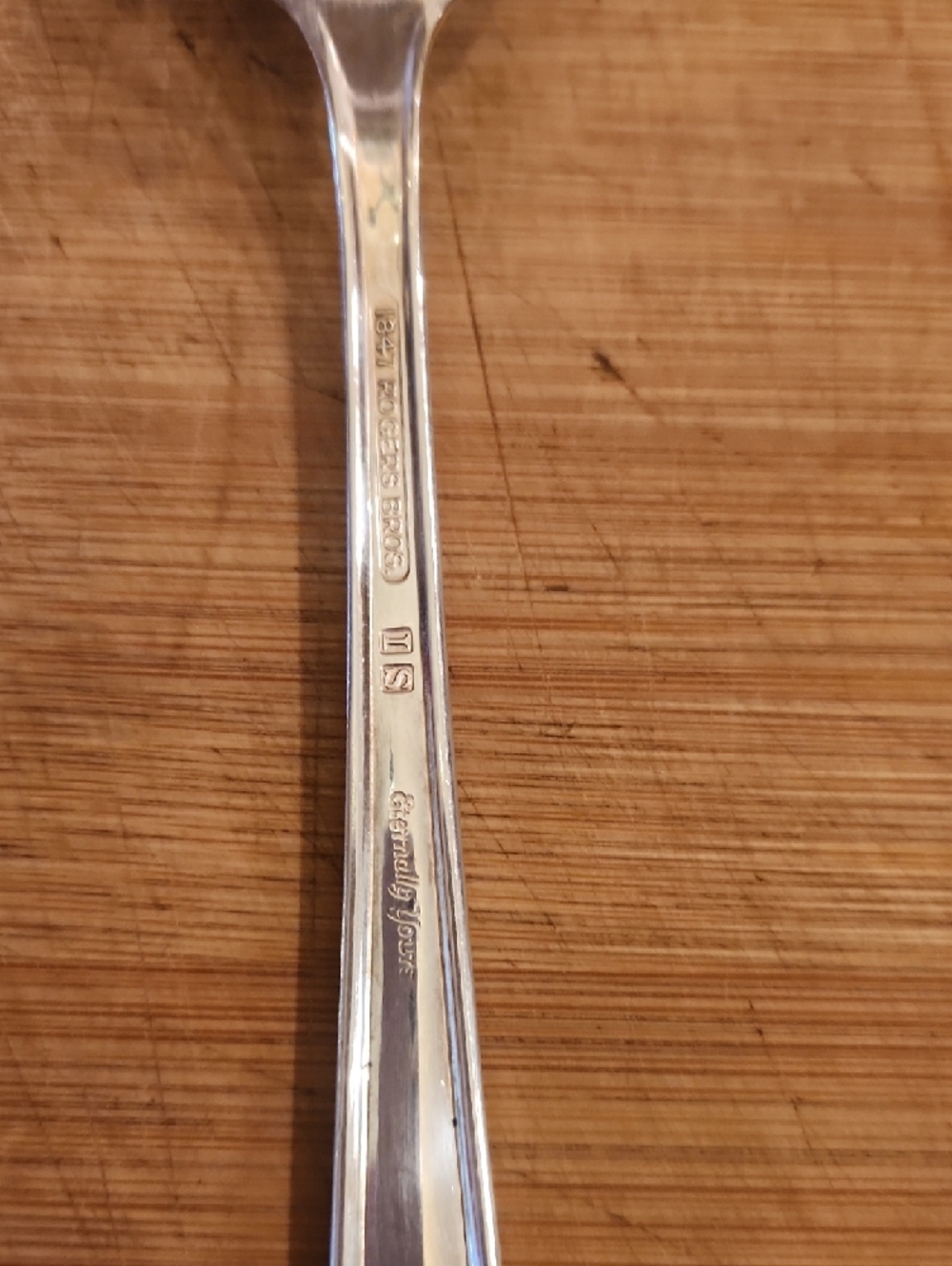 1847 Eternally Yours Ornate Silver Serving Spoons -  (Set of 2) - Picture 6 of 8